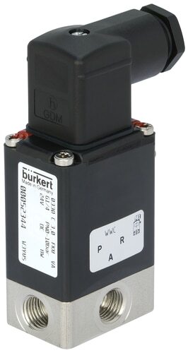 Solenoid Valve 3/2-Way G1/4'' NC Stainless steel FFKM 0-2.5bar/36psi 24VDC 0330 20005933