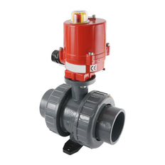 63mm 230V AC VDL 2-way PVC Electrical ball valve