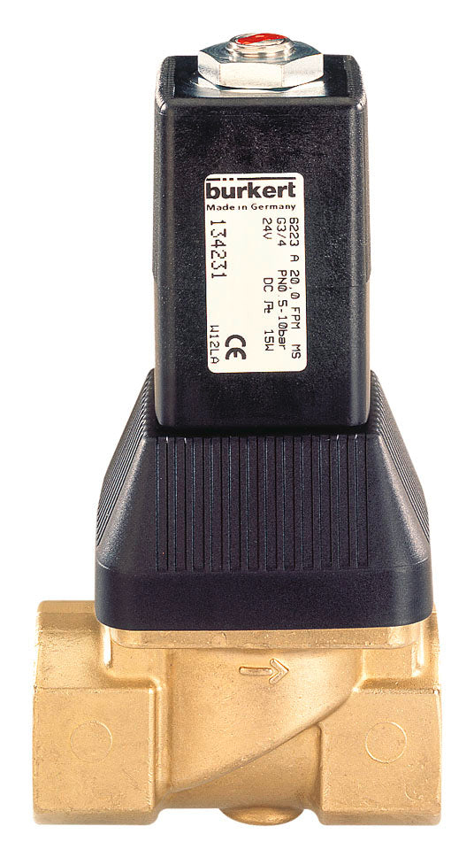 Solenoid Valve G1'' NC Brass FKM 0.5-10bar/7-145psi 24VDC 6223 222477