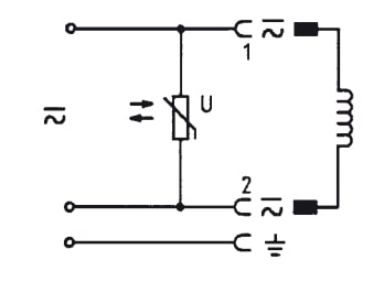 Connector 12-24V AC/DC (DIN - A) with 1m cable and Varistor - Burkert 2508 783584