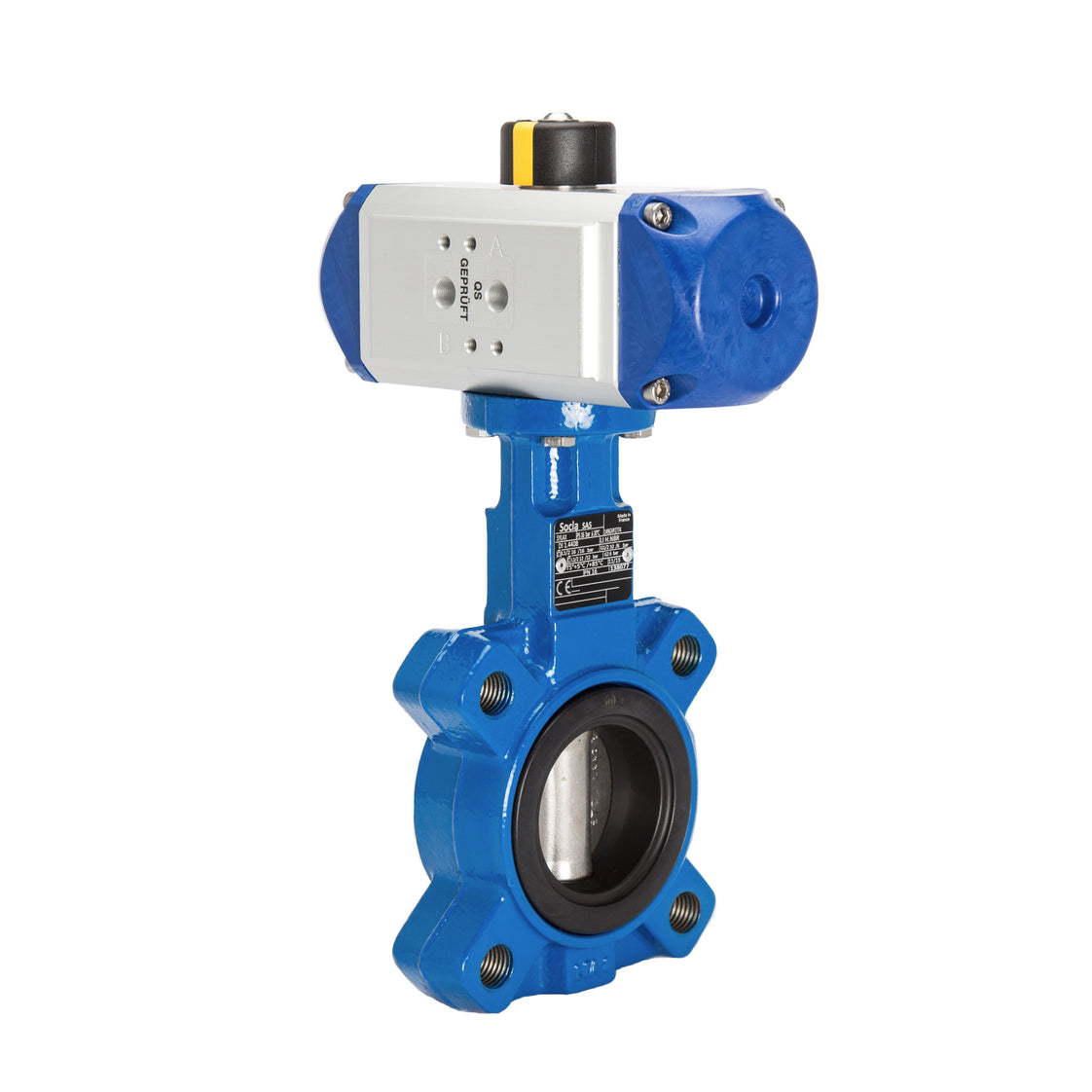 DN50 (2 inch) Lug Pneumatic Butterfly Valve GG25-GGG40 polyamide-coated-EPDM Spring Closed - BFLL