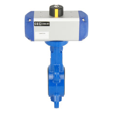 DN32 (1-1/4 inch) Wafer Pneumatic Butterfly Valve GG25-Stainless Steel-EPDM Spring Closed - BFLW