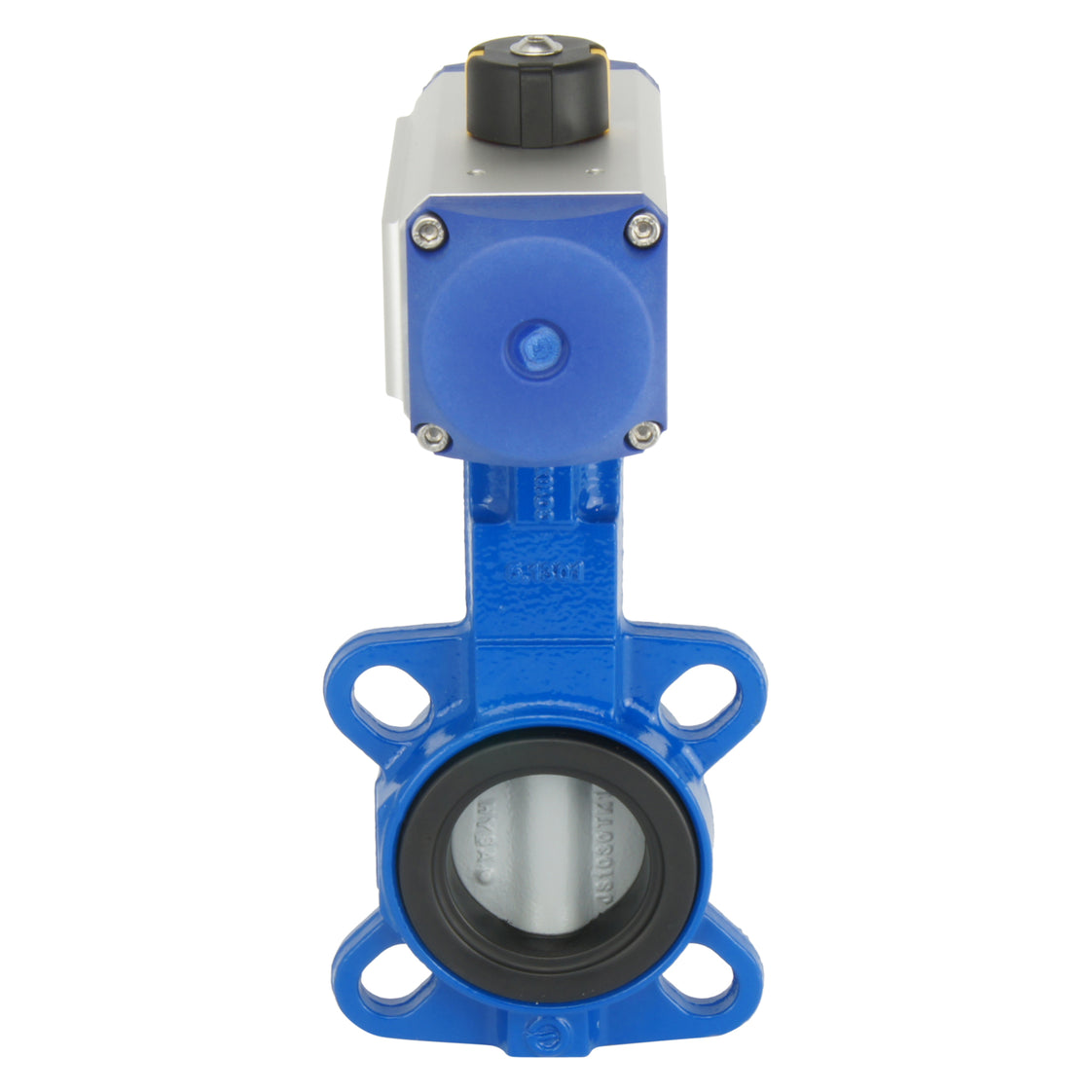 DN32 (1-1/4 inch) Wafer Pneumatic Butterfly Valve GG25-Stainless Steel-EPDM Spring Closed - BFLW