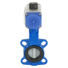 DN50 (2 inch) Wafer Pneumatic Butterfly Valve GG25-Stainless Steel-NBR Double Acting - BFLW