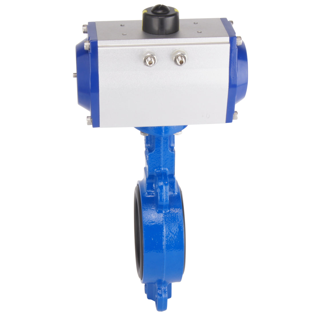 DN65 (2-1/2 inch) Wafer Pneumatic Butterfly Valve GG25-GGG40 polyamide-coated-NBR Spring Closed - BFLW