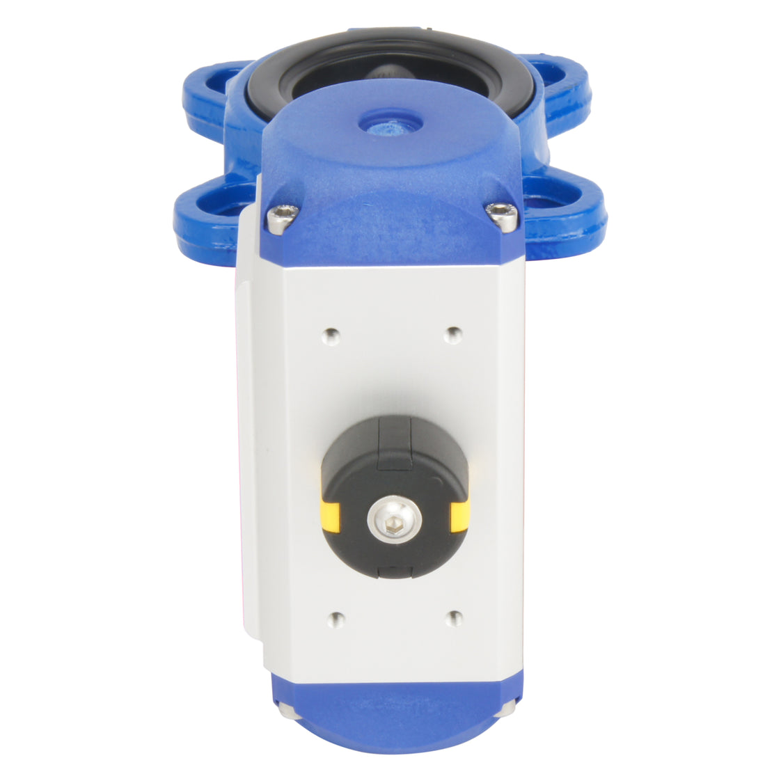 DN65 (2-1/2 inch) Wafer Pneumatic Butterfly Valve GG25-GGG40 polyamide-coated-NBR Double Acting - BFLW