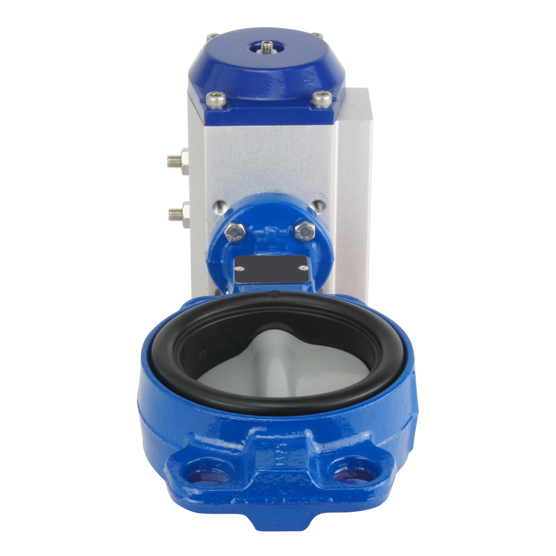 DN80 (3 inch) Wafer Pneumatic Butterfly Valve GG25-Stainless Steel-NBR Spring Closed - BFLW