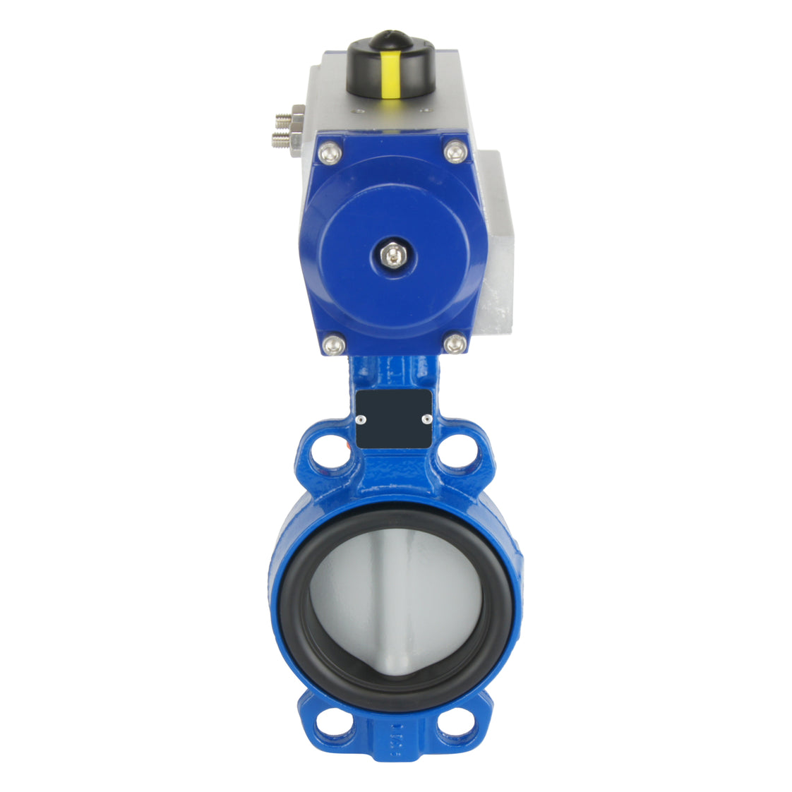 DN80 (3 inch) Wafer Pneumatic Butterfly Valve GGG40-Stainless Steel-NBR Spring Closed - BFLW