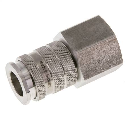 Stainless steel DN 10 Air Coupling Socket G 3/4 inch Female Double Shut-Off