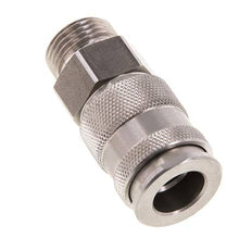 Stainless steel DN 10 Air Coupling Socket G 1/2 inch Male Double Shut-Off