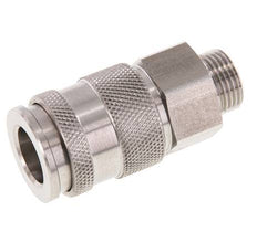 Stainless steel DN 10 Air Coupling Socket G 3/8 inch Male Double Shut-Off