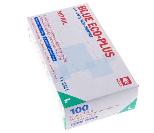 Disposable Gloves Powder-Free Nitrile Size L (100 Pieces) Covid
