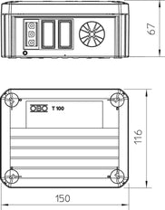 OBO T-Box Surface Mounted Box Wall/Ceiling - 2007809