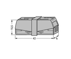 Wago 224 Crown Clamp - 224-201 [50 Pieces]