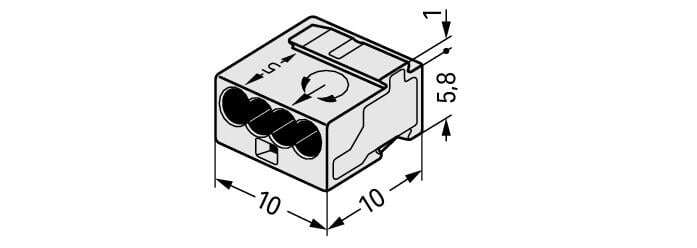 Wago Micro Welding clamp - 243-304 [100 Pieces]