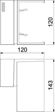 Rehau by OBO SIGNA Inner Corner Piece Wall channel - 6132750