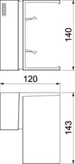 Rehau by OBO SIGNA Inner Corner Piece Wall channel - 6132753