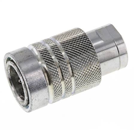 Steel DN 10 Hydraulic Coupling Socket 8 mm L Compression Ring ISO 7241-1 A/8434-1 D 16mm