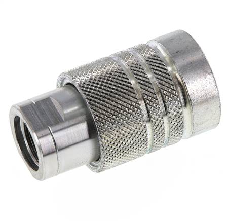Steel DN 10 Hydraulic Coupling Socket 8 mm L Compression Ring ISO 7241-1 A/8434-1 D 16mm