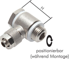 11.6x9 & G3/8'' Nickel plated Brass Banjo Push-on Fitting with Male Threads with O-ring Rotatable [10 Pieces]