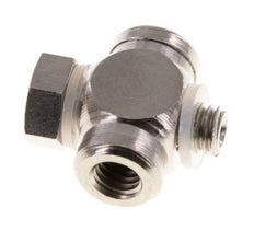 M5 Nickel plated Brass Tee Banjo Fitting with Male and Female Threads with O-ring [10 Pieces]