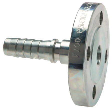 38x54 mm Stainless Steel 1.4401 Hose Pillar with Flange PN 10/16 DIN EN 14423 / DIN 2826