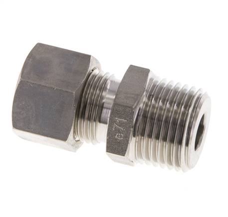 12L & R1/2'' Stainless Steel Straight Compression Fitting with Male Threads 315 bar ISO 8434-1