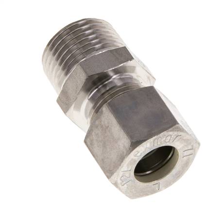 12L & R1/2'' Stainless Steel Straight Compression Fitting with Male Threads 315 bar ISO 8434-1