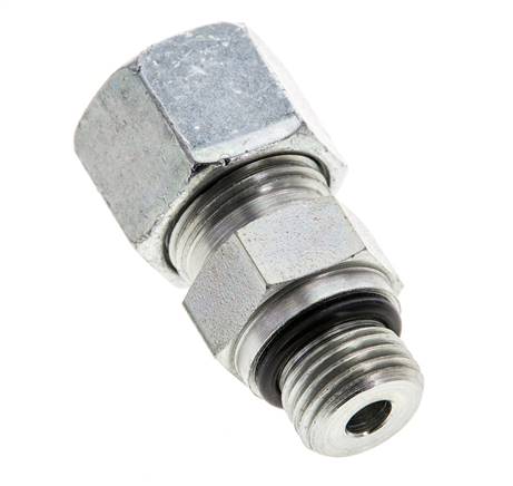 10S & UNF 9/16''-18 Zink plated Steel Straight Cutting Fitting with Male Threads 630 bar ISO 8434-1