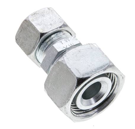 15L & 22L Zink plated Steel Straight Cutting Fitting with Swivel 160 bar ISO 8434-1