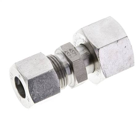 12S & 16S Stainless Steel Straight Cutting Fitting with Swivel 400 bar ISO 8434-1