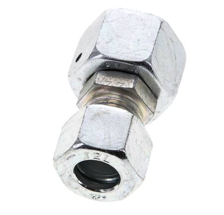 12L & 15L Zink plated Steel Straight Cutting Fitting with Swivel 315 bar NBR O-ring Sealing Cone ISO 8434-1