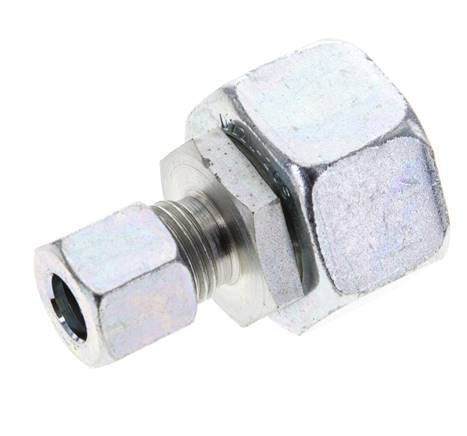 10L & 22L Zink plated Steel Straight Cutting Fitting with Swivel 160 bar NBR O-ring Sealing Cone ISO 8434-1
