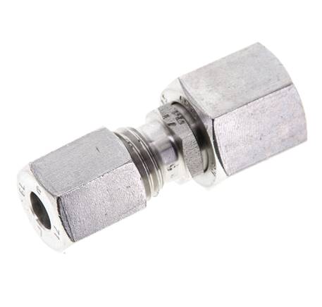 6L & 8L Stainless Steel Straight Cutting Fitting with Swivel 315 bar FKM O-ring Sealing Cone ISO 8434-1