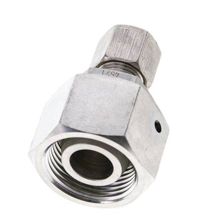 8S & 20S Stainless Steel Straight Cutting Fitting with Swivel 400 bar FKM O-ring Sealing Cone ISO 8434-1