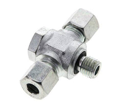 8L & M12x1.5 Zink plated Steel Tee Swivel Joint Cutting Fitting with Male Threads 315 bar NBR ISO 8434-1