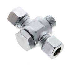 12L & G3/8'' Zink plated Steel Tee Swivel Joint Cutting Fitting with Male Threads 315 bar NBR ISO 8434-1