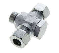 15L & G1/2'' Zink plated Steel Tee Swivel Joint Cutting Fitting with Male Threads 315 bar NBR ISO 8434-1