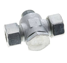 25S & G1'' Zink plated Steel Tee Swivel Joint Cutting Fitting with Male Threads 250 bar NBR ISO 8434-1