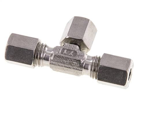6L Stainless Steel T-Shape Tee Cutting Fitting with Swivel 315 bar Adjustable ISO 8434-1