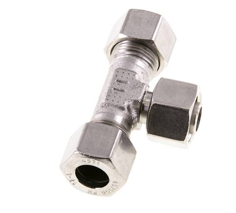 12L Stainless Steel T-Shape Tee Cutting Fitting with Swivel 315 bar Adjustable ISO 8434-1