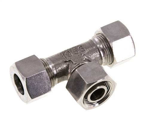 15L Stainless Steel T-Shape Tee Cutting Fitting with Swivel 315 bar Adjustable ISO 8434-1