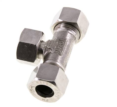 15L Stainless Steel T-Shape Tee Cutting Fitting with Swivel 315 bar Adjustable ISO 8434-1