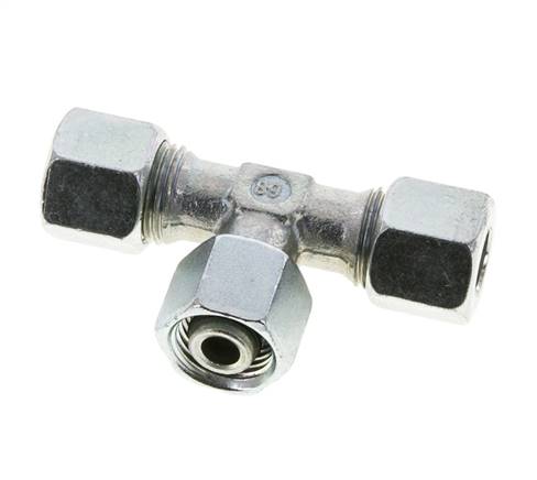 10L Zink plated Steel T-Shape Tee Cutting Fitting with Swivel 315 bar NBR Adjustable ISO 8434-1