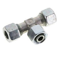 12L Zink plated Steel T-Shape Tee Cutting Fitting with Swivel 315 bar NBR Adjustable ISO 8434-1