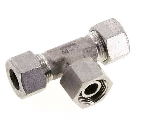 15L Stainless Steel T-Shape Tee Cutting Fitting with Swivel 315 bar FKM Adjustable ISO 8434-1