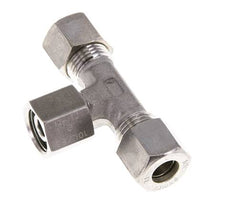 10L Stainless Steel T-Shape Tee Compression Fitting with Swivel 315 bar FKM Adjustable ISO 8434-1