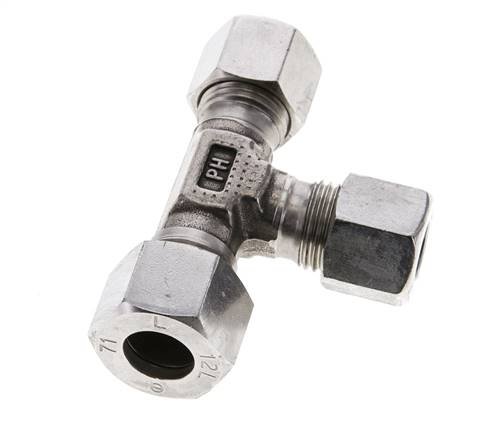 12L & 10L & 10L Stainless Steel Right Angle Tee Cutting Fitting 315 bar ISO 8434-1