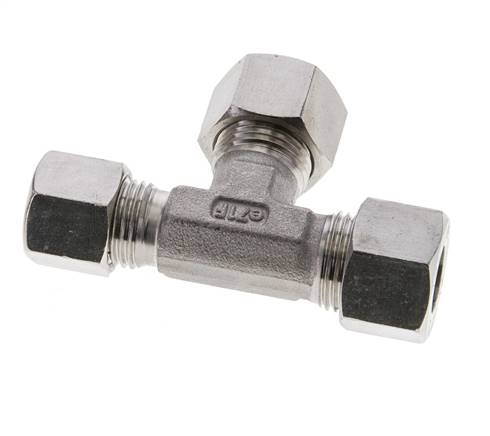 10L & 12L Stainless Steel Right Angle Tee Cutting Fitting 315 bar ISO 8434-1