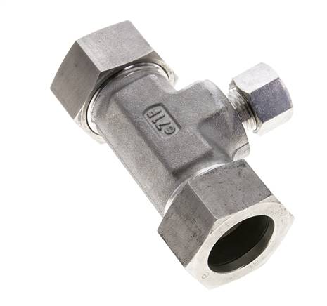12L & 28L Stainless Steel T-Shape Tee Cutting Fitting 160 bar ISO 8434-1